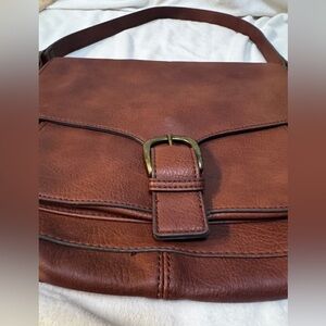 Universal Threads Tan Saddle Purse Like New!!